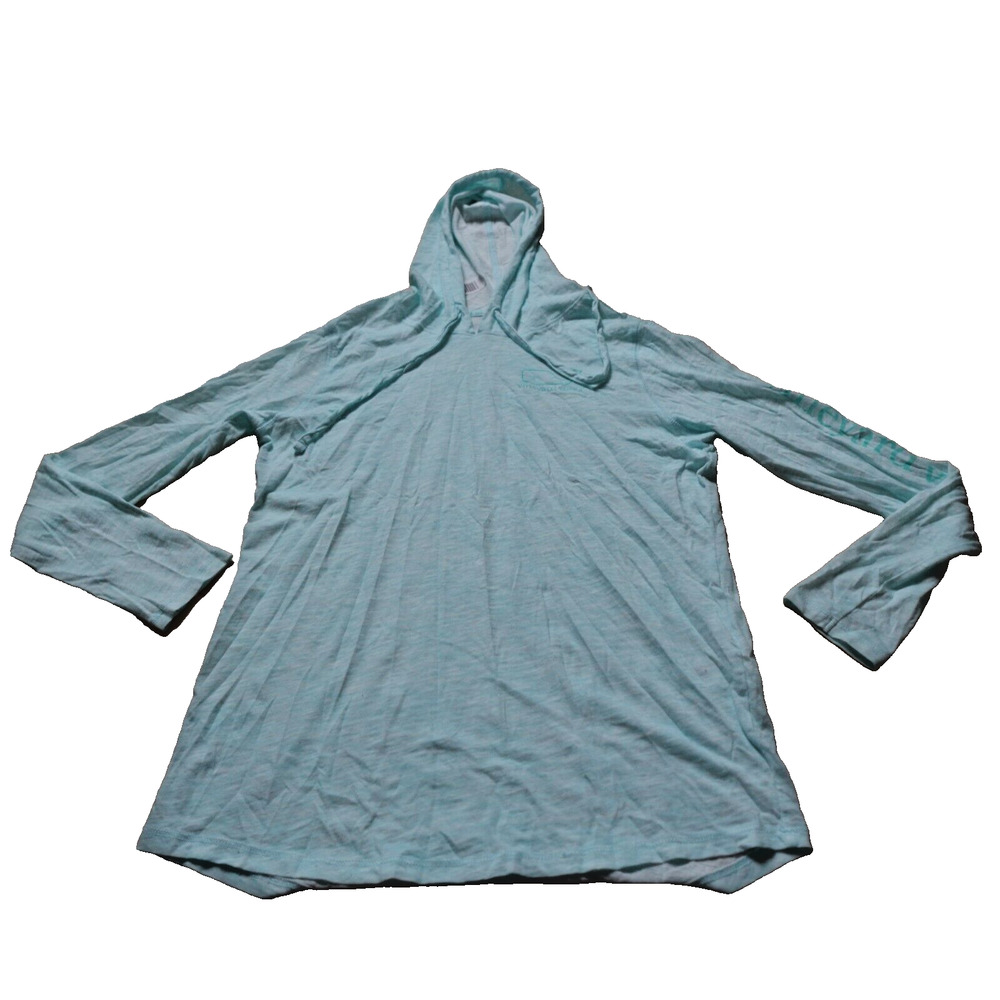 VINEYARD VINES Women XXS Shirt Mint Long‎ Sleeve Pullover Hooded Top Whale